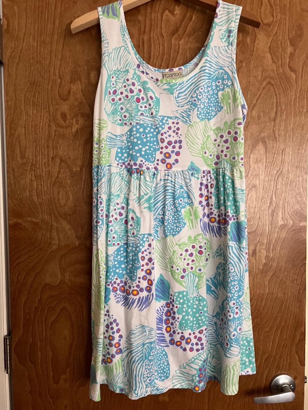 ICANTOO Nautical Sundress/Cover-Up, Sz L